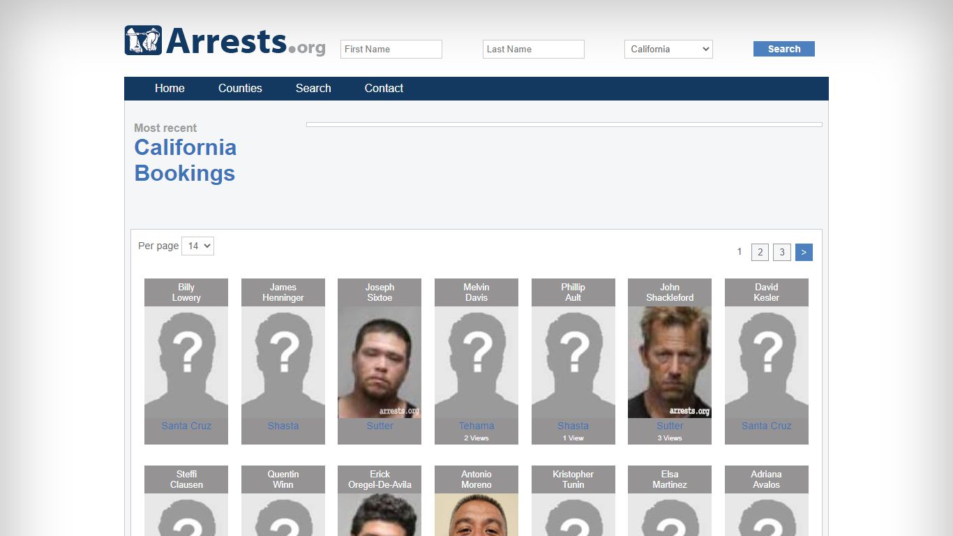 California Arrests and Inmate Search