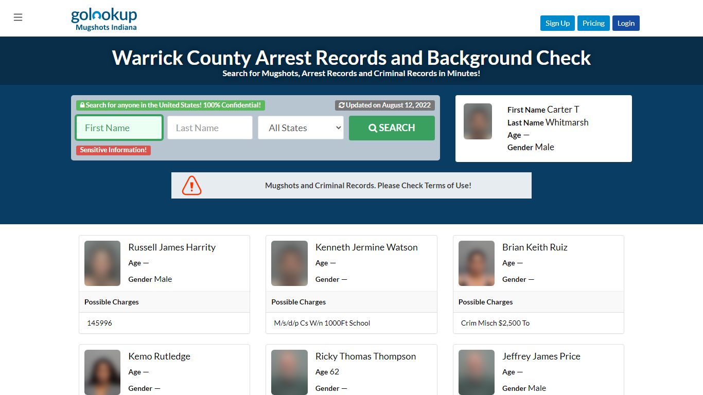 Warrick County Mugshots, Warrick County Arrest Records